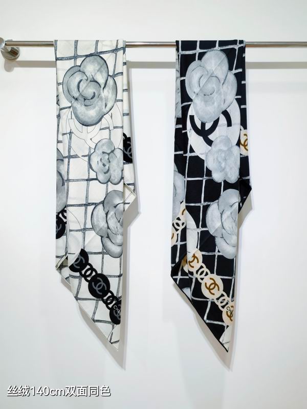 Chanel scarf 140X140cm 70%羊绒30%真丝 E090127